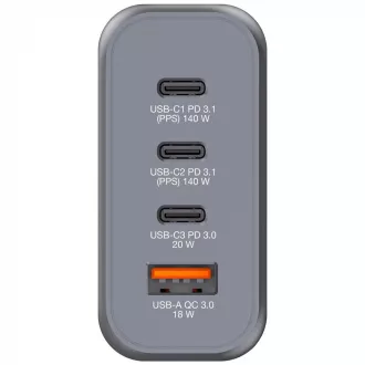 VERBATIM GaN GNC-100 Netzladegerät, 100W, 3x USB-C, 1x USB VERBATIM GaN GNC-100 Netzladegerät, 100W, 3x USB-C, 1x USB