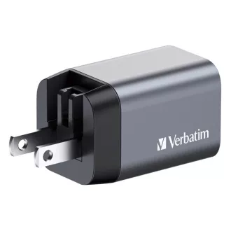 VERBATIM GaN-Netzladegerät GNC-35, 35W, 1x USB-C, 1x USB VERBATIM GaN-Netzladegerät GNC-35, 35W, 1x USB-C, 1x USB
