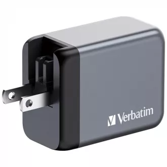 VERBATIM GaN-Netzladegerät GNC-65, 65W, 2x USB-C, 1x USB VERBATIM GaN-Netzladegerät GNC-65, 65W, 2x USB-C, 1x USB