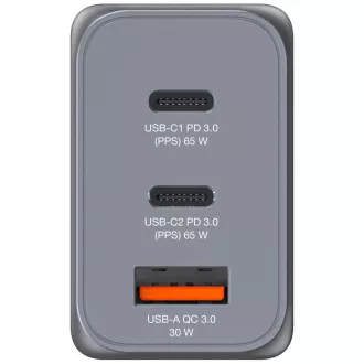 VERBATIM GaN-Netzladegerät GNC-65, 65W, 2x USB-C, 1x USB VERBATIM GaN-Netzladegerät GNC-65, 65W, 2x USB-C, 1x USB