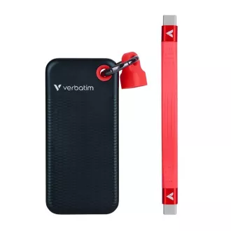 VERBATIM Externe SSD 1TB Pocket USB3.2 Gen 2, Schwarz/Rot VERBATIM Externe SSD 1TB Pocket USB3.2 Gen 2, Schwarz/Rot