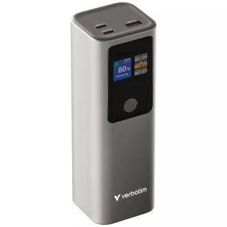 VERBATIM Powerbank Charge 'n' Go, 27000 mAh, 2x USB-C 140W, 1x USB-A 18W, Grau VERBATIM Powerbank Charge 'n' Go, 27000 mAh, 2x USB-C 140W, 1x USB-A 18W, Grau