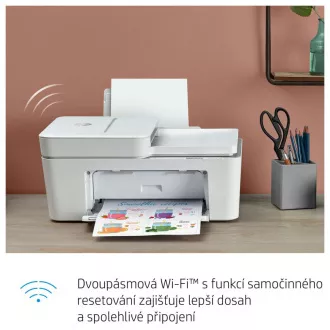 HP All-in-One Deskjet 4120e HP + (A4, 8, 5/5, 5 S./Min., USB, Wi-Fi, BT, Drucken, Scannen, Kopieren, ADF)