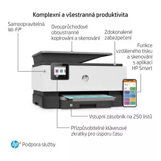 HP All-in-One Officejet Pro 9010e HP  (A4, 22 Seiten pro Minute, USB 2.0, Ethernet, Wi-Fi, Drucken, Scannen, Kopieren, FAX, Duplex, DADF)