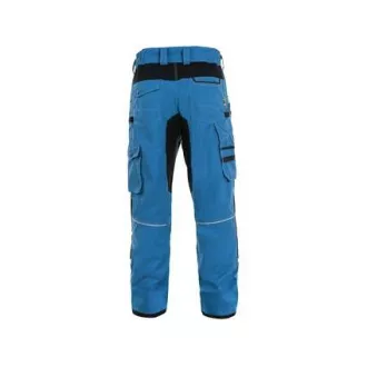 Hose CXS STRETCH, 170-176cm, Herren, mittelblau-schwarz, Gr. 56