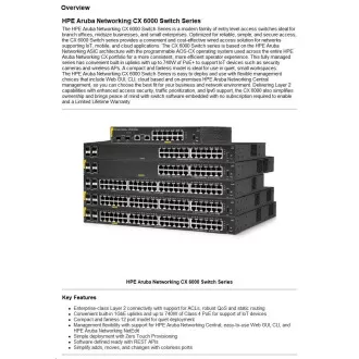 HPE Aruba Networking CX 6000 48G 4SFP Switch R8N86AR RENEW HPE Aruba Networking CX 6000 48G 4SFP Switch R8N86AR RENEW