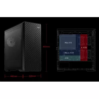 ADATA XPG Gehäuse DEFENDER PRO Mid-Tower, ohne Netzteil, 3x 120mm ARGB Lüfter, Schwarz ADATA XPG Gehäuse DEFENDER PRO Mid-Tower, ohne Netzteil, 3x 120mm ARGB Lüfter, Schwarz