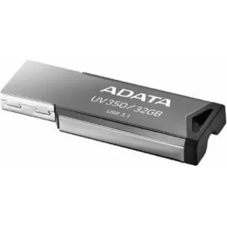 ADATA Flash-Laufwerk 64GB UV350, USB 3.2 Dash Drive, Metall mit dunkler Silberstruktur