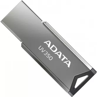 ADATA Flash-Laufwerk 64GB UV350, USB 3.2 Dash Drive, Metall mit dunkler Silberstruktur