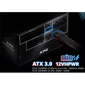ADATA XPG-Netzteil CORE REACTOR II 1000W, 80  GOLD, vollständig modular, ATX 3.0