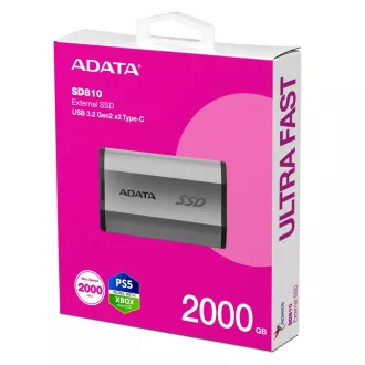ADATA Externe SSD 2TB SD810 USB 3.2 USB-C, Silber ADATA Externe SSD 2TB SD810 USB 3.2 USB-C, Silber