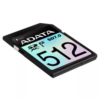 ADATA SDXC-Karte 512GB Extreme, PCIe Gen3, UHS-I, C10, V30, (R:800/W:700 MB/s) ADATA SDXC-Karte 512GB Extreme, PCIe Gen3, UHS-I, C10, V30, (R:800/W:700 MB/s)