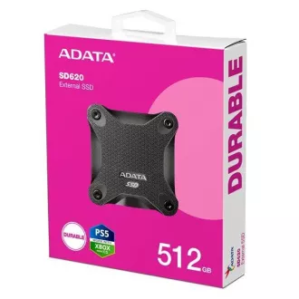 ADATA Externe SSD 512GB SD620, USB Micro-B, USB 3.2 Gen 2, R:520/W:460MB/s, schwarz ADATA Externe SSD 512GB SD620, USB Micro-B, USB 3.2 Gen 2, R:520/W:460MB/s, schwarz