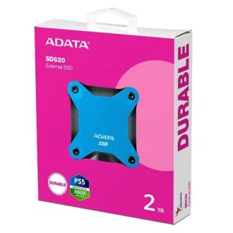 ADATA Externe SSD 2TB SD620, USB Micro-B, USB 3.2 Gen 2, R:520/W:460MB/s, blau ADATA Externe SSD 2TB SD620, USB Micro-B, USB 3.2 Gen 2, R:520/W:460MB/s, blau