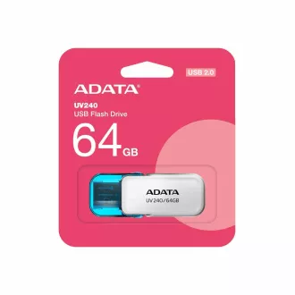 ADATA Flash-Laufwerk 64GB UV240, USB 2.0, weiß