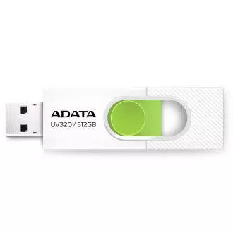 ADATA Flash-Laufwerk 512GB UV320, USB 3.2, weiß-grün ADATA Flash-Laufwerk 512GB UV320, USB 3.2, weiß-grün