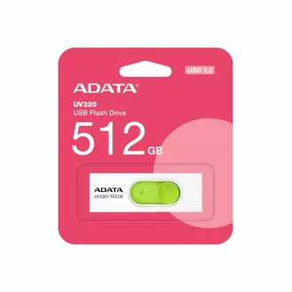 ADATA Flash-Laufwerk 512GB UV320, USB 3.2, weiß-grün ADATA Flash-Laufwerk 512GB UV320, USB 3.2, weiß-grün
