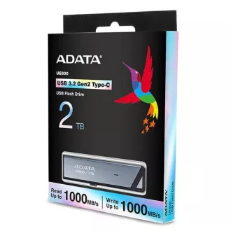 ADATA Flash Drive 2TB UE800, USB-C 3.2, R:1000/W:1000MB/s, silber