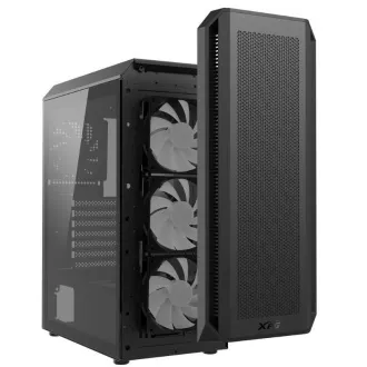 ADATA XPG Gehäuse VALOR AIR PLUS Mid-Tower, ohne Netzteil, 4x 120mm Lüfter, Schwarz