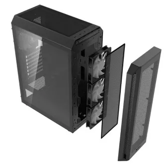 ADATA XPG Gehäuse VALOR AIR PLUS Mid-Tower, ohne Netzteil, 4x 120mm Lüfter, Schwarz