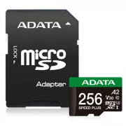 ADATA MicroSDXC-Karte 256GB Speed Plus, U3, C10, A2, V30 (R:180/W:160 MB/s)   SD-Adapter