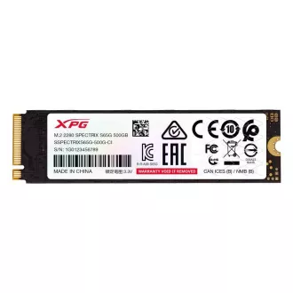 ADATA SSD 500GB XPG SPECTRIX S65G, PCIe Gen4x4 M.2 2280, (R:5000/W:2700 MB/s) ADATA SSD 500GB XPG SPECTRIX S65G, PCIe Gen4x4 M.2 2280, (R:5000/W:2700 MB/s)