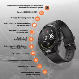TicWatch Pro 3 Ultra GPS Shadow Schwarz TicWatch Pro 3 Ultra GPS Shadow Schwarz