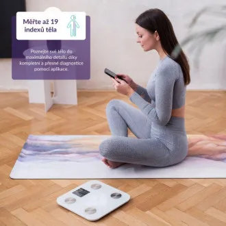 TrueLife FitScale W7 BT - Bioelektrische Impedanz-Bluetooth-Waage - Weiß