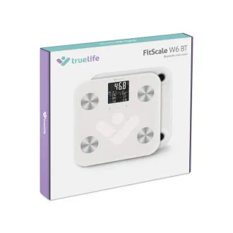 TrueLife FitScale W7 BT - Bioelektrische Impedanz-Bluetooth-Waage - Weiß