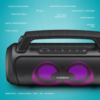LAMAX PartyGo1 - tragbarer Lautsprecher LAMAX PartyGo1 - tragbarer Lautsprecher