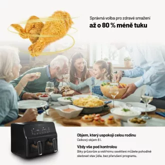 Lauben DualZone® Luftfritteuse 8000BC