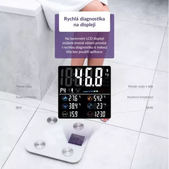 TrueLife FitShape S6 BT - Bioelektrische Impedanz-Bluetooth-Waage - weiß TrueLife FitShape S6 BT - Bioelektrische Impedanz-Bluetooth-Waage - weiß