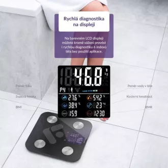 TrueLife FitShape S6 BT - Bioelektrische Impedanz-Bluetooth-Waage - schwarz TrueLife FitShape S6 BT - Bioelektrische Impedanz-Bluetooth-Waage - schwarz