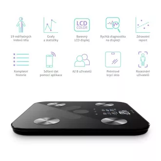 TrueLife FitShape S6 BT - Bioelektrische Impedanz-Bluetooth-Waage - schwarz TrueLife FitShape S6 BT - Bioelektrische Impedanz-Bluetooth-Waage - schwarz