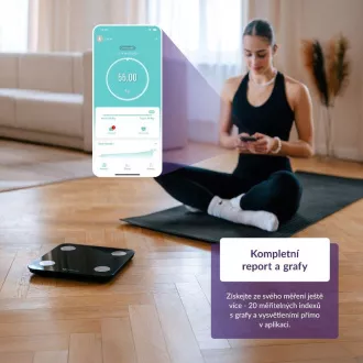TrueLife FitScale W1 BT Black - bioelektrische Impedanz-Bluetooth-Waage TrueLife FitScale W1 BT Black - bioelektrische Impedanz-Bluetooth-Waage