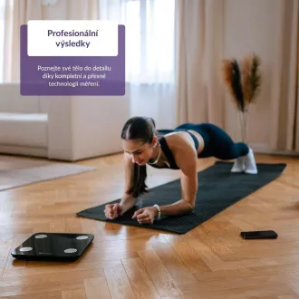 TrueLife FitScale W1 BT Black - bioelektrische Impedanz-Bluetooth-Waage TrueLife FitScale W1 BT Black - bioelektrische Impedanz-Bluetooth-Waage