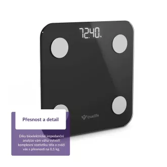 TrueLife FitScale W1 BT Black - bioelektrische Impedanz-Bluetooth-Waage TrueLife FitScale W1 BT Black - bioelektrische Impedanz-Bluetooth-Waage