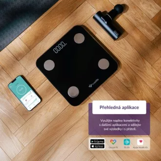 TrueLife FitScale W1 BT Black - bioelektrische Impedanz-Bluetooth-Waage TrueLife FitScale W1 BT Black - bioelektrische Impedanz-Bluetooth-Waage