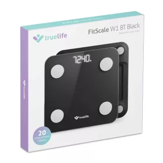 TrueLife FitScale W1 BT Black - bioelektrische Impedanz-Bluetooth-Waage TrueLife FitScale W1 BT Black - bioelektrische Impedanz-Bluetooth-Waage