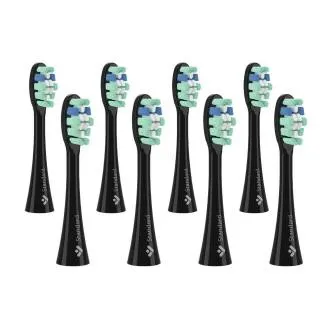 TrueLife SonicBrush Clean-Serie Bürstenköpfe, Standard, schwarz, 8er-Pack