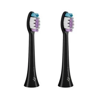 TrueLife SonicBrush Clean-Serie Bürstenköpfe „Sensitive“, schwarz, 2er-Pack