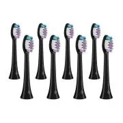 TrueLife SonicBrush Clean-Serie Bürstenköpfe „Sensitive“, schwarz, 8er-Pack