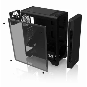 ZALMAN Gehäuse S3, ATX ohne Netzteil ZALMAN Gehäuse S3, ATX ohne Netzteil