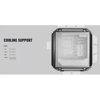 Cooler Master Gehäuse Cosmos C700P Schwarz, E-ATX, Transparente Seiten, 3x 140mm Lüfter, Schwarz Cooler Master Gehäuse Cosmos C700P Schwarz, E-ATX, Transparente Seiten, 3x 140mm Lüfter, Schwarz