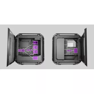 Cooler Master Gehäuse Cosmos C700P Schwarz, E-ATX, Transparente Seiten, 3x 140mm Lüfter, Schwarz Cooler Master Gehäuse Cosmos C700P Schwarz, E-ATX, Transparente Seiten, 3x 140mm Lüfter, Schwarz