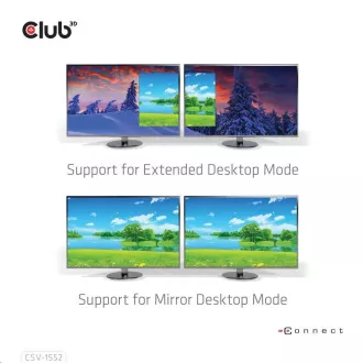 Club3D Hub MST (Multi Stream Transport) USB3.2 Gen2 Typ-C (DP Alt-Mode) zu DisplayPort HDMI 4K60Hz (M/F) Club3D Hub MST (Multi Stream Transport) USB3.2 Gen2 Typ-C (DP Alt-Mode) zu DisplayPort HDMI 4K60Hz (M/F)