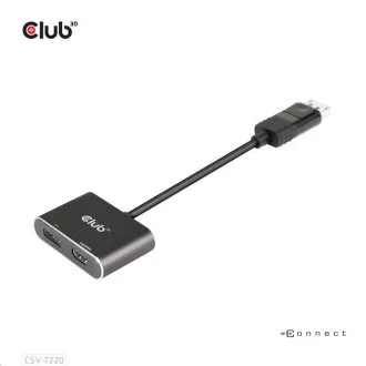 Club3D Hub MST (Multi Stream Transport) DisplayPort 1.4 zu DisplayPort   HDMI 4K60Hz (M/F)