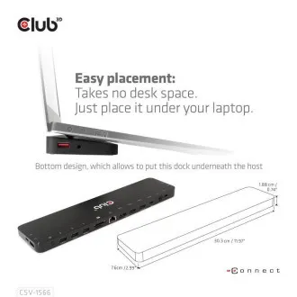 Club3D Dockingstation USB-C 12v1, 1xDP, 2xHDMI, 1xUSB-C, 5xUSB, 1xRJ45, 1x3.5mm, SD Kartenleser, schwarz Club3D Dockingstation USB-C 12v1, 1xDP, 2xHDMI, 1xUSB-C, 5xUSB, 1xRJ45, 1x3.5mm, SD Kartenleser, schwarz