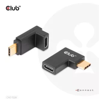 Club3D USB-C Gen2 abgewinkelter Adapter 2er-Set, 4K120Hz, 240W, (M/F) Club3D USB-C Gen2 abgewinkelter Adapter 2er-Set, 4K120Hz, 240W, (M/F)