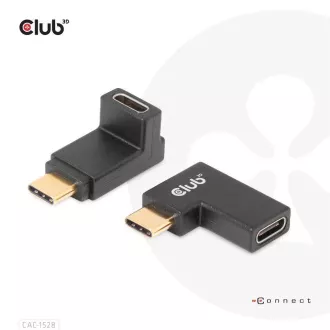 Club3D USB-C Gen2 abgewinkelter Adapter 2er-Set, 4K120Hz, 240W, (M/F) Club3D USB-C Gen2 abgewinkelter Adapter 2er-Set, 4K120Hz, 240W, (M/F)